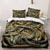 Soft And Cozy Snake Print Duvet Cover Set For Bedroom And Guest Room - Includes 1 Duvet Cover And 2 Pillowcases