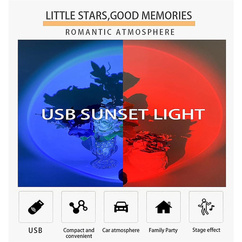 Горячая лампа заката USB LED проектор ночник 16 цветов проектор свет радужная атмосфера домашний декор для фона стены спальни