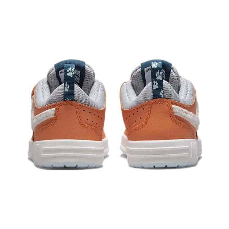 Nike Pico 5 Нескользящая Амортизация Устойчивая к истиранию Низкие Повседневные Кроссовки Бело-Оранжевые Дети Возраст 3 7 Лет DQ8372-800