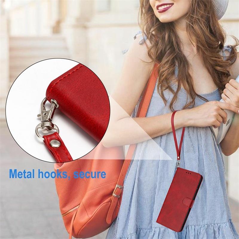 Чехол для Vivo Y35 T3X Y28 V30E Y03 Y18 Y18E Iqoo Z9X 4g 5g роскошный флип-кошелек чехол из искусственной кожи с отделением для карт и подставкой со шнурком