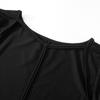 Women's Summer Solid Color Long Sleeve Sexy Backless Slim Package Hip Short Dress