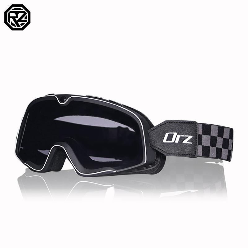 ORZ Motorcycle Windshield Color Changing Glasses Retro Half Helmet Off Road Motorcycle Windproof, Sandproof, Dustproof Riding