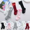 Sweet Toddler Kids Baby Girls Socks Cute Bow Knee High Long Socks Infant Children Cotton Non-slip Soft Stockings 0-4Years