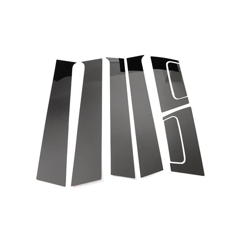 Подходит для Honda HRV HR-V 2016-углеродное волокно, черная автомобильная оконная дверная колонна, BC, стойка, крышка, накладка, зеркальный эффект, ПК