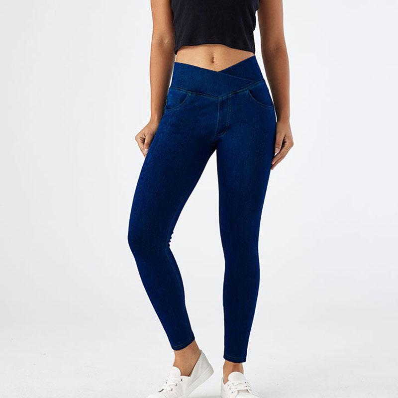 Slim High Waist Yoga Jeans Female Sexy Casual High Elasticity Denim Pants Women