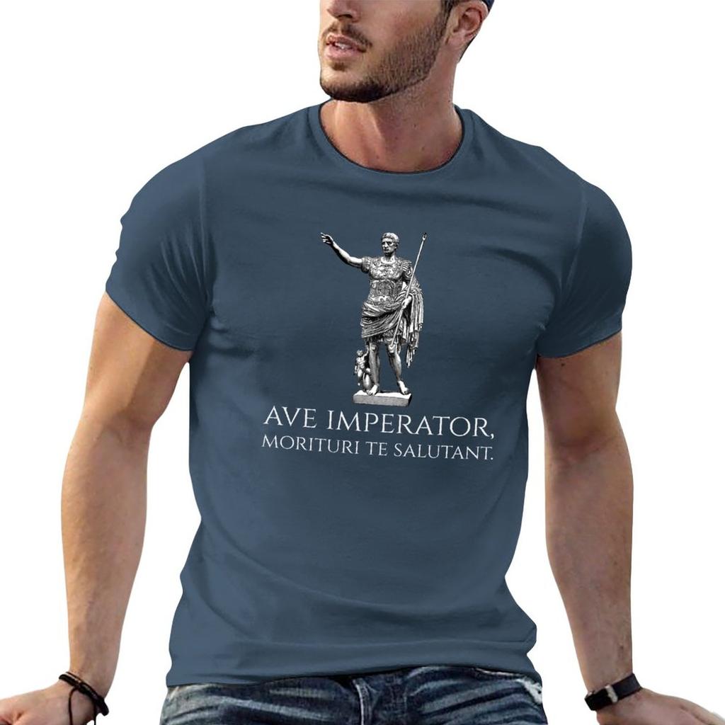 Новый Цезарь Август - Ave Imperator, Morituri Te Salutant - Древний Рим Футболка футболки индивидуальные футболки Мужская футболка