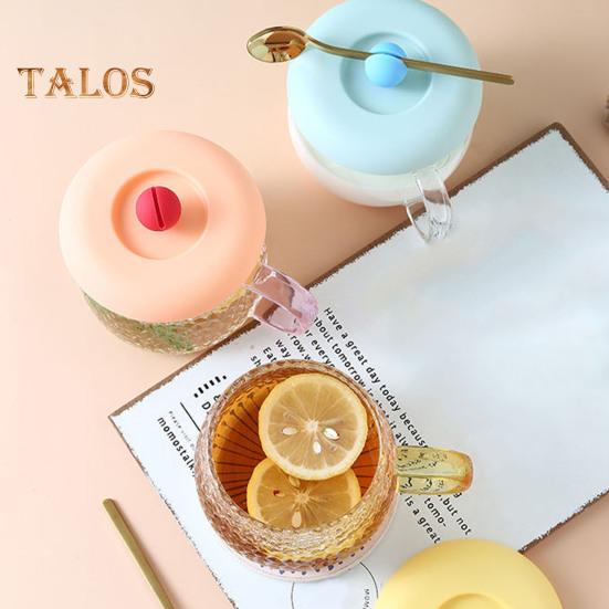 Силиконовая крышка для чашки с шаровидной ручкой. Держатель для ложки. Пищевая термостойкость. Пыленепроницаемая. Герметичная универсальная круглая чашка. Стеклянная крышка для кружки.