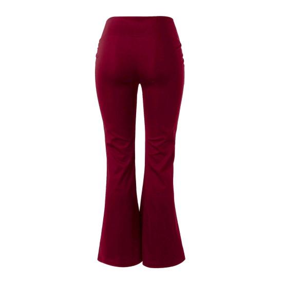 Женские расклешенные штаны для йоги Yousheng, леггинсы с высокой талией и карманами для тренировок, эластичные брюки-клеш для офисных тренировок