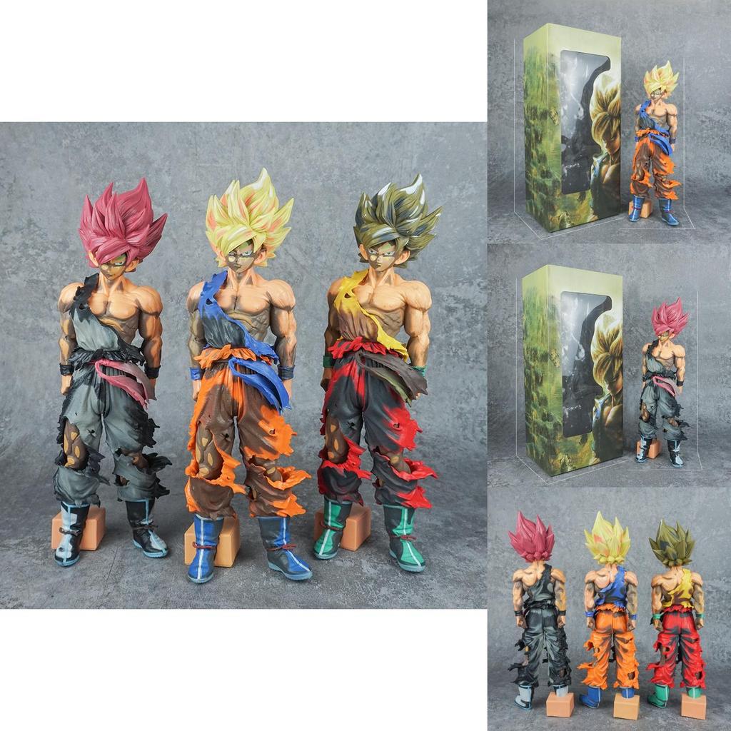 Фигурка Son Goku из Dragon Ball, цветная, ПВХ, с дизайном боевых повреждений, для коллекции