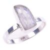 Natural Rainbow Moon Stone Gemstone Handmade 925 Sterling Silver Ring S.9 m3t58
