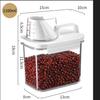 Storage Jars for Laundry Detergent Powder Kitchen Plastic Airtight Food Storage Containers with Measuring Cup Grain Storage Box
