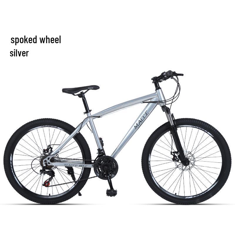 26-Inch Adult Mountain Bike with Double Disc Brakes and Variable Speed for Off-Road Riding