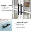 Black Stainless Steel Cabinet Hardware 8pcs Drawer Pulls Kitchen Cabinet T-Handle Dresser Knob Set with Two Size Screws