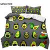 Avocado Duvet Cover Set Avocados Bedding Set Cute Fruits Comforter Cover Queen Tropical Botanical Cartoon Polyester Quilt Cover
