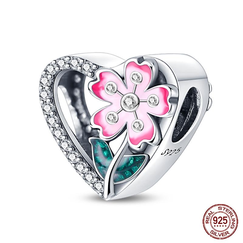 Fit Qikaola Original Bracelet Copper Flower Bird Series Charms Beads For Women Fashion Diy Jewelry Gifts Making