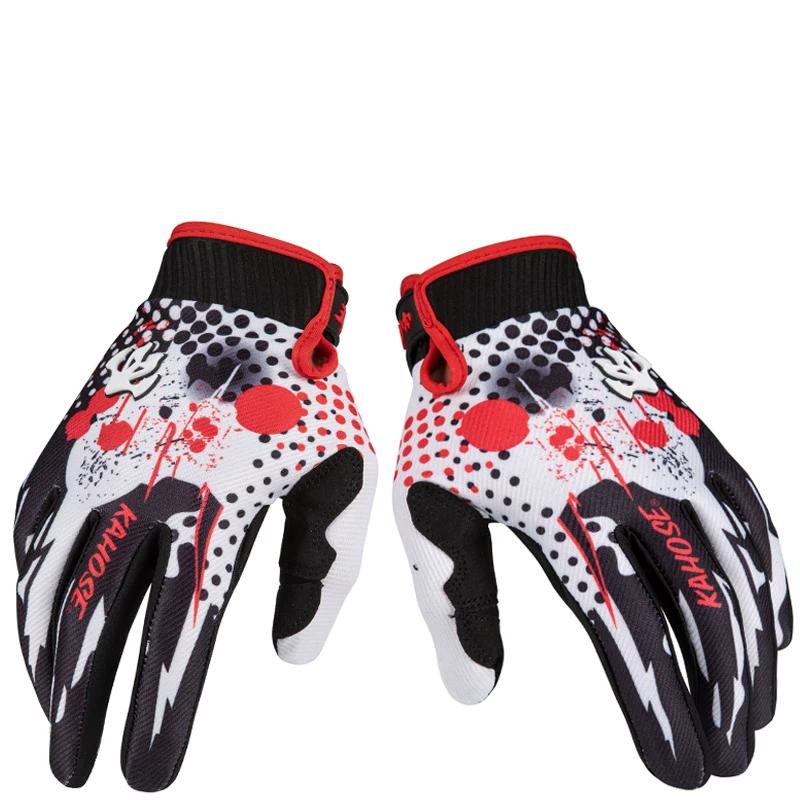 2024 Black Skull Touchscreen Thin Wear-Resistant Full-Finger Outdoor Cycling Sports Gloves for Men and Women