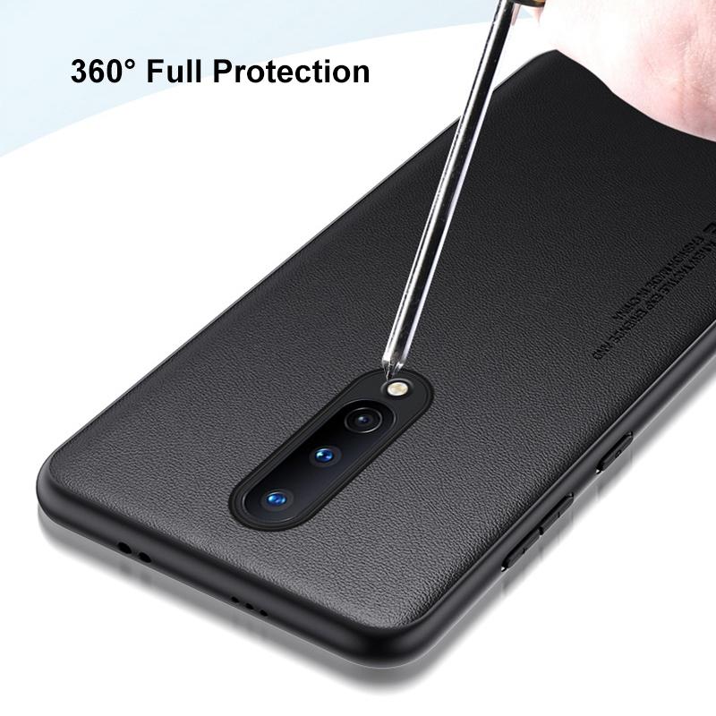 Luxury PU Leather Case For OnePlus 8 Back Cover Matte Silicone Shockproof Protection Phone Case For One Plus 8 OnePlus8 5G Coque