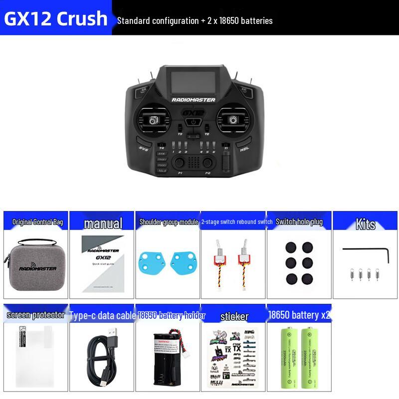 RADIOMASTER GX12 Crush ELRS Remote Controller