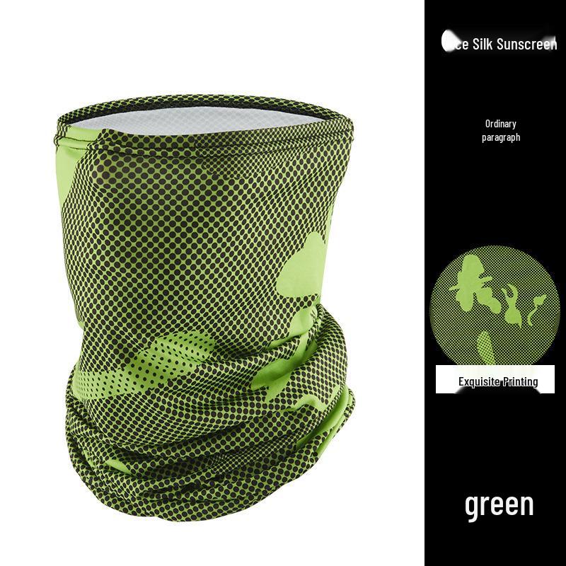 Мужской летний защитный бафф из ледяного шелка для лица и шеи - Уличная мотоциклетная и велосипедная солнцезащитная маска