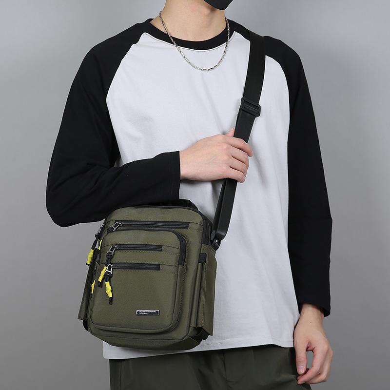 Мужская сумка через плечо из Оксфорда Однолямные сумки Большой объем Хранение Модная Много карманов Для деловых поездок Сумки через плечо Ежедневная сумка