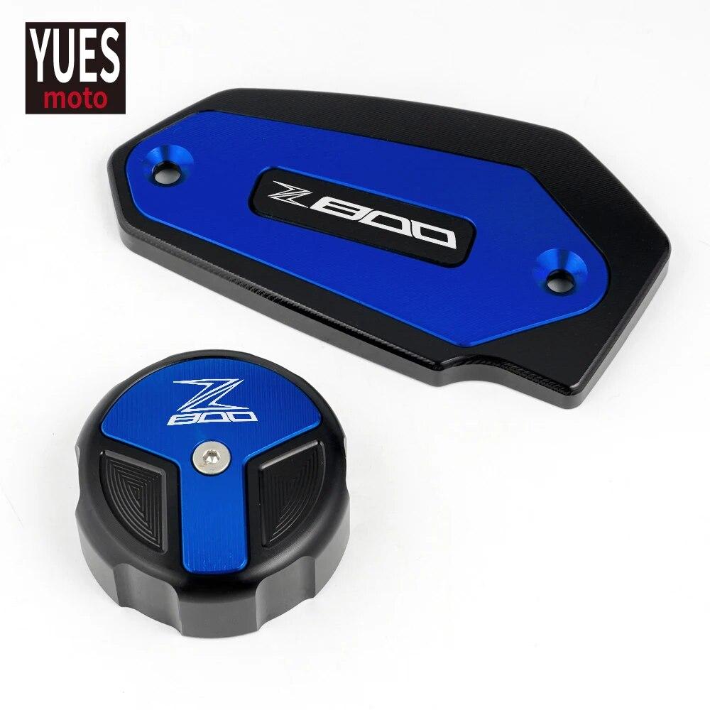 Motorcycle Accessories CNC Front & Rear Brake Fluid Cylinder Master Reservoir Cover Cap For KAWASAKI Z800 2013 2014 2015 2016