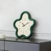 Кремовые Стильные Настенные Часы для Гостиной Минималистичные Цифровые Часы Ресторан Креативные Качающиеся Цифровые Настенные Часы Домашний Декор