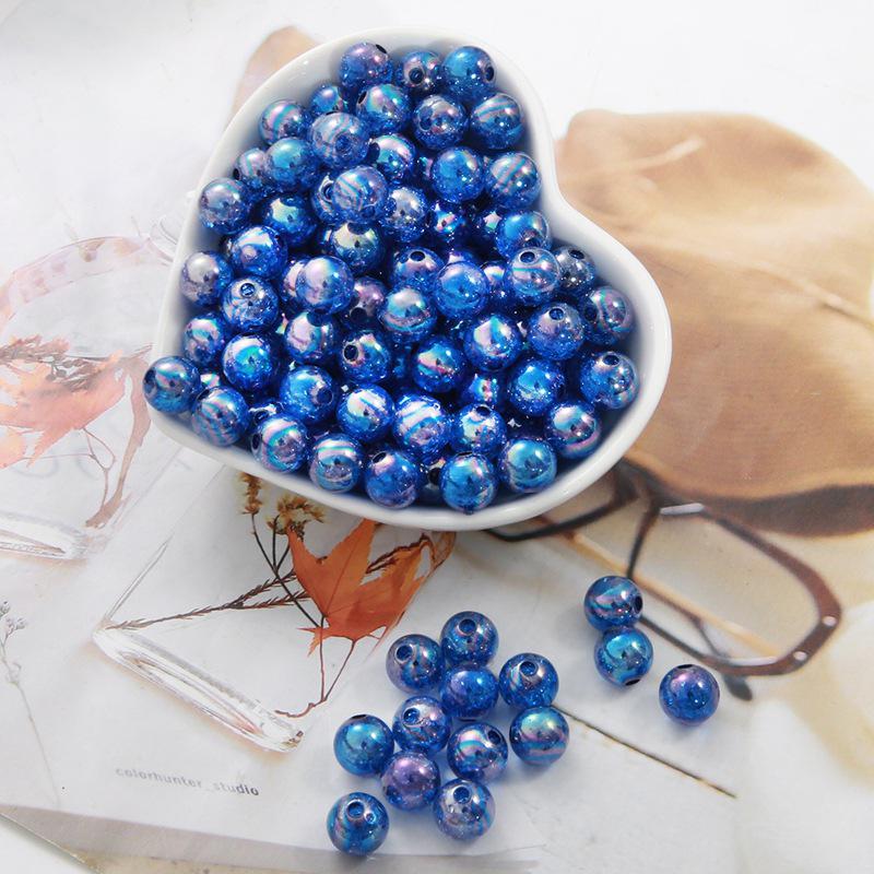 Акриловые AB Бусины Круглые Пузырьки с Дроблеными Цветками для Изготовления Браслетов и Ювелирных Изделий своими руками