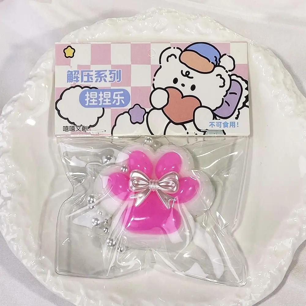 Игрушки Дети Детские Мини Игрушка-Сжималка Кошачья Лапка Силиконовая Зажималка Игрушка-Антистресс Плюшевая TPR Игрушка-Погремушка Сенсорная Для Взрослых Подарок