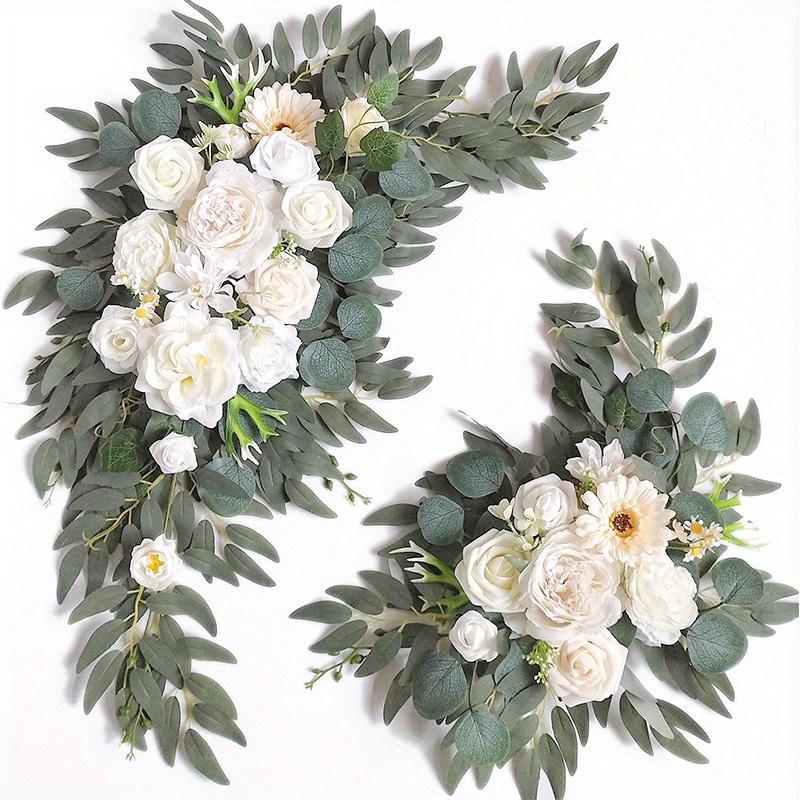 2 шт. Свадебные уличные цветы ручной работы, имитация угловых цветов для перемычки двери, для уличного двора, патио, сада, дома, украшение для свадебной вечеринки
