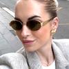 Винтажные овальные солнцезащитные очки Новые стильные с металлической оправой Уличные очки Модные Дизайнерские солнцезащитные очки класса люкс Защита от УФ-лучей