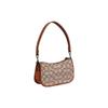 Coach Сумка Swinger 20 Classic Monogram с застежкой-молнией из жаккардовой ткани и натуральной кожи, ручная и наплечная сумка, женские сумки, цвет Янтарь CG169-V5BAR