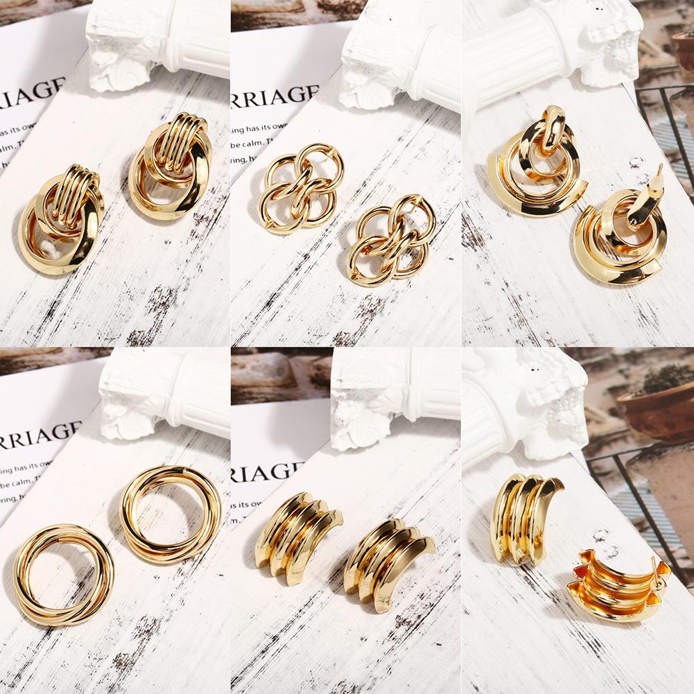 Fashion Simple Single Layer Metal Ear Stud Earrings
