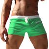 Men's Solid-Color Swimming Trunks With Drawstring Pockets Slim Beach Shorts And Swimwear