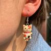 Trendy Cute Resin Cat Ear Hook Cartoon Girl Cat Earrings Sweet and Fresh Colorful Cat Earrings