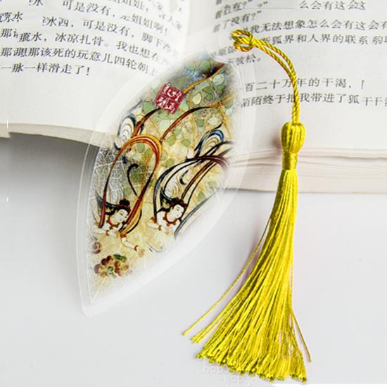 Ancient Chinese Landscape Painting Bookmark Beautiful Beautiful Leaf Vein Bookmark Gift To Classmates and Friends