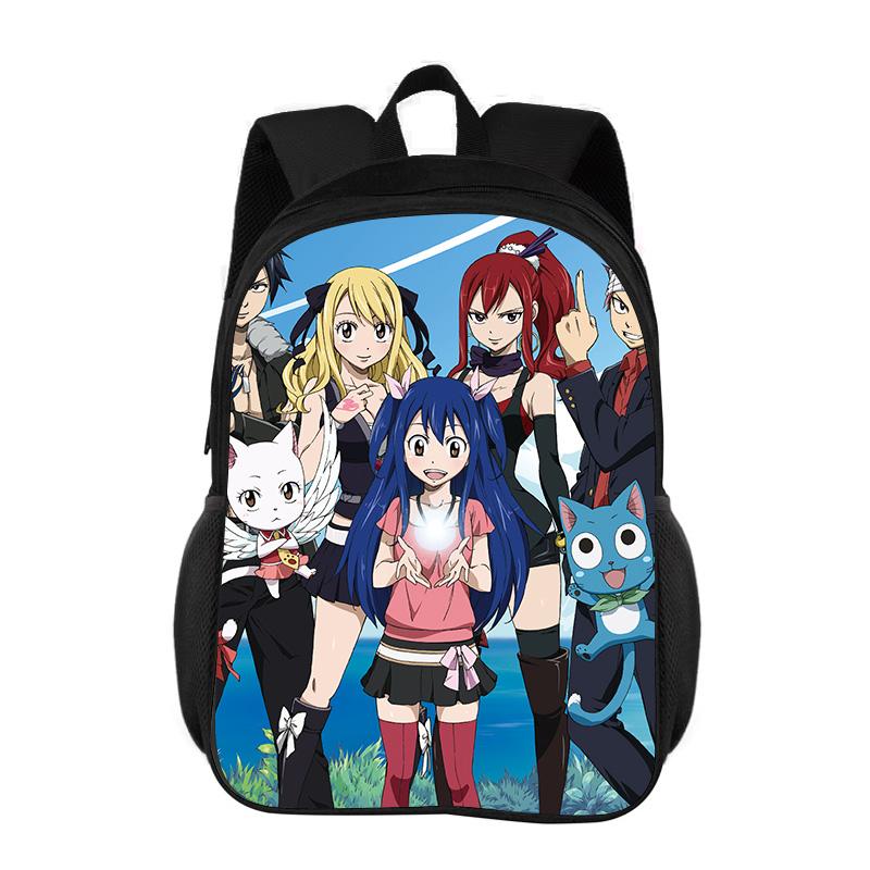 Рюкзак FAIRY TAIL Мультяшный Аниме Принт Студенческий Мальчики и Девочки Новый Большая Вместимость Универсальный Легкий