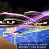 Pool Fountain with 7 Color LED Light Adjustable Dual Spray Pool Water Fountain Pool Waterfall Sprinkler Cooler for Above And In-ground Pools