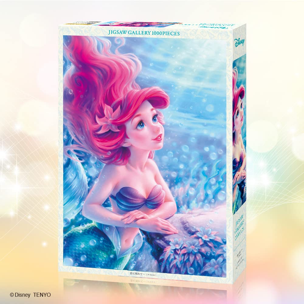 Tenyo In 1000 Piece Jigsaw Puzzle Disney Little Mermaid Longing for Ariel Comes with Glue and Spatula Service Card Included [Made Japan] Love...