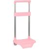 Тележка для рюкзака - SAFTA - Светло-розовый - Съемная ручка - Колеса из ПВХ - Универсальная до 26x10x34 см