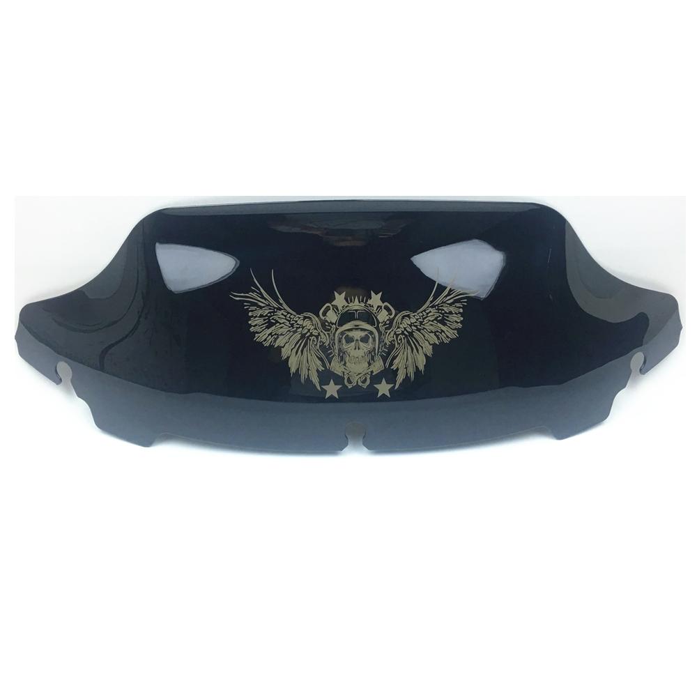 Black Smoke Clear 4.5" 7" 10.5" Wave Windshield Fits For Harley Touring FLHT FLHX 2014-up 2015 2016 2017 2018