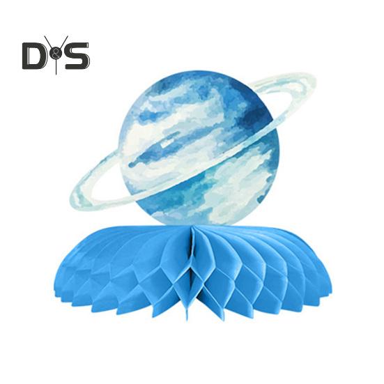 9 шт. Планета в форме сот, центральные украшения для стола в стиле космической солнечной системы, бумажные соты для дня рождения детей