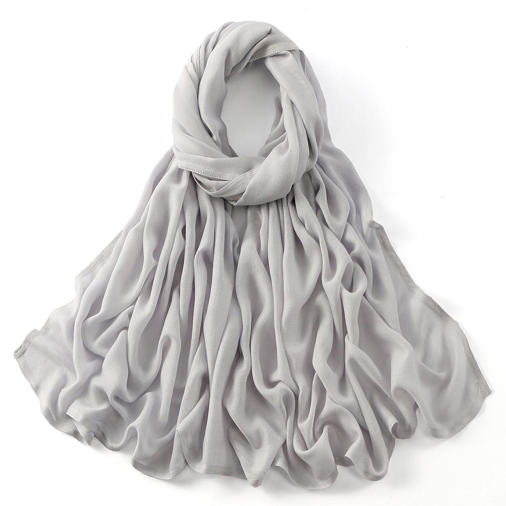Muslim Modal Hijab Cotton Rayon Scarf for Women Double Stitching Wide Edge Rayon Shawl Islamic Thin Soft Viscose Turban Headband
