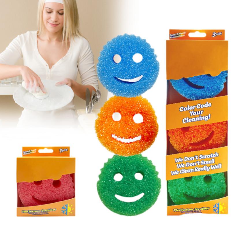 Versatile Industrial Oil Absorbent Sponge With Cartoon Design For Effective Dish Cleaning