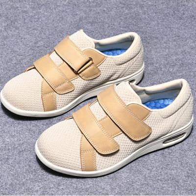 Модная обувь для пожилых людей, вязаная сетка, женская обувь для ходьбы, повседневная обувь для среднего и пожилого возраста, регулируемая обувь