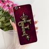 Transparent For Oppo F3 CPH1609 Cover For Oppo F3 Case Aesthetic Luxury Crown A-Z Letters 2D Flat Pattern Soft Phone Case