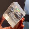 Natural Crystal Rainbow Calcite Block Ornament Raw Stone Home Decoration Desktop Crafts