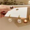 Cute Simulation Pearl Studs Hoop Earrings For Women Eardrop Minimalist Earrings Wedding Fashion Jewelry