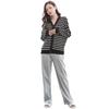 Luanna Jena Loungewear Top Long Pants Black Women's Pajamas, Fall/Winter/Spring, & (QW3032, & Gray)
