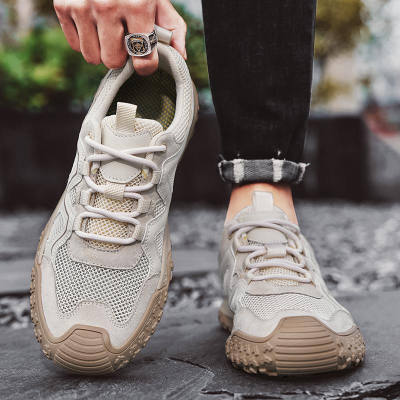 Fashion Breathable Male Mesh Shoes Outdoor Flats Tenis Sport Shoes Stylish Walking Footwear New Trainers Sandals Mens Casual Sneakers