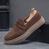 Spring Khaki Casual Loafers Men Comfortable Breathable Suede Casual Shoes Man Slip-On Platform Shoes For Men Zapatos Para Hombre